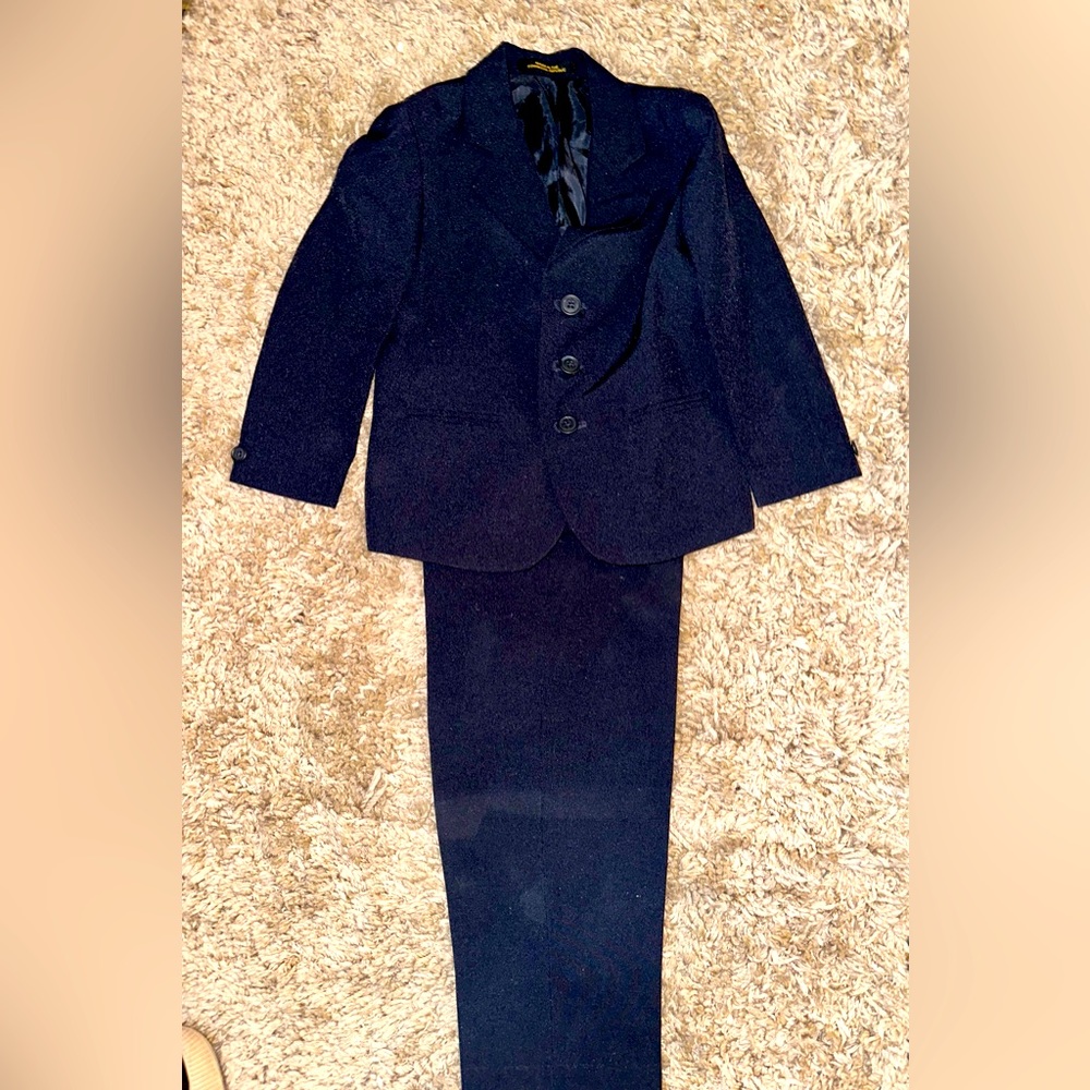 Boys Sean John Navy Pinstripe 2 button Suit 4